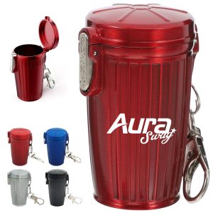 Pocket Size Sealed Ashtray Keychain for Travel and Outdoor