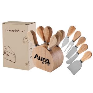 Premium Cheese Knife Set with Wooden Handles