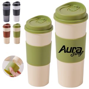 16Oz. Eco-Friendly Reusable Travel Mug with Silicone Grip