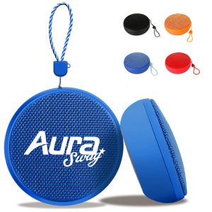 Portable Round Bluetooth Speaker with Fabric Grille