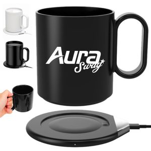 Wireless Charging Mug Warmer Set for Desk and Office Use