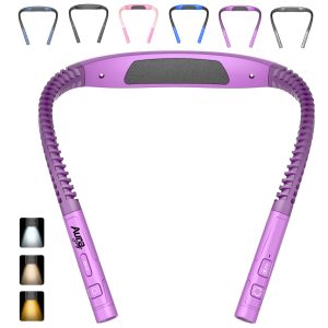 Hands-Free LED Neck Reading Light with Flexible Arms