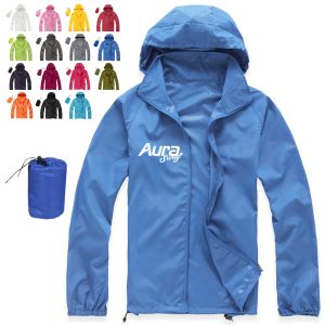 Lightweight Hooded Water Resistant Windbreaker Jacket