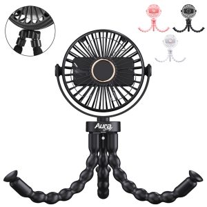 Rechargeable Portable Fan with Flexible Tripod for Travel