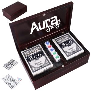 Premium Dominoes Game Set in Wooden Presentation Box