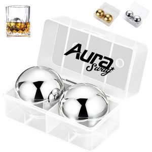 Reusable Stainless Steel Ice Spheres for Whiskey