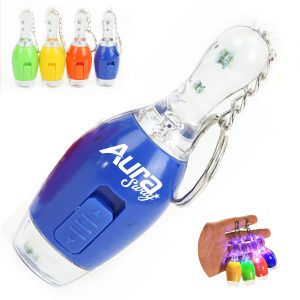 Bowling Pin LED Keychain Light Promotional Gift