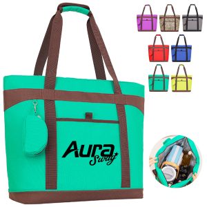 Large Insulated Cooler Tote Bag with Pocket