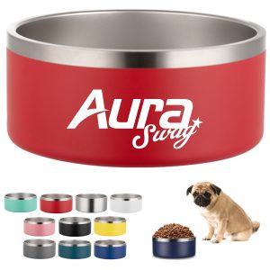 16oz Stainless Steel Pet Bowl with Color Coating