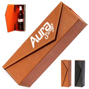 Leather Wine Bottle Gift Box Single Holder