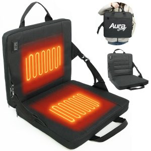 Portable Heated Folding Seat Cushion for Outdoor Use