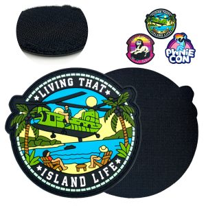 PVC Silicone Patch with 3D UV Printing Hook and Loop