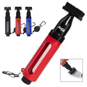 Golf Club Cleaning Brush with Retractable Clip