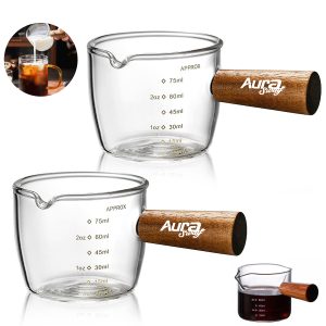 Glass Measuring Cup with Wooden Handle 75ml
