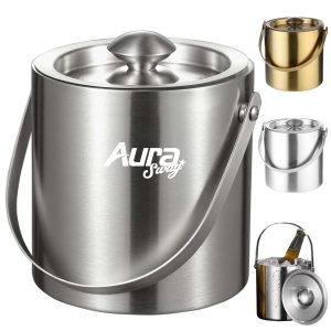 Stainless Steel Ice Bucket 2L with Lid and Handle
