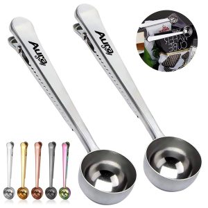 Stainless Steel Coffee Scoop with Bag Clip