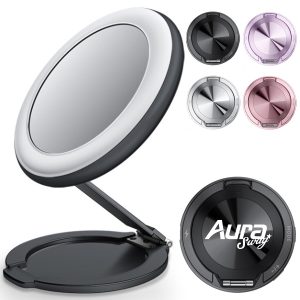 Magnetic Selfie Ring Light with Mirror and Phone Stand