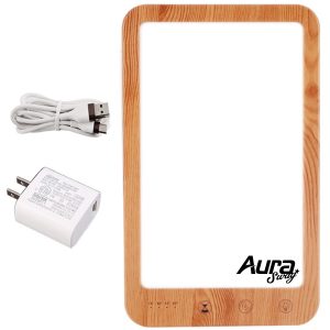 Wood Grain SAD Therapy Light with Adjustable Color