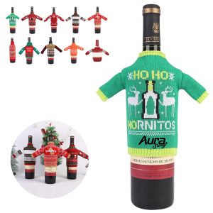 Christmas Wine Bottle Sweater Cover