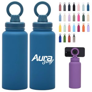34oz. Insulated Bottle with Magnetic Phone Stand