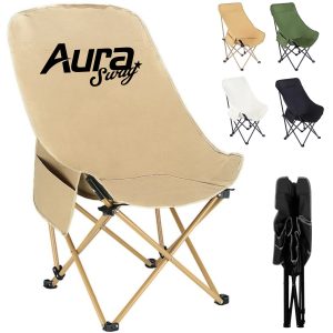 High Back Folding Camping Chair with Carry Bag