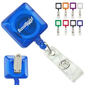 Custom Retractable Badge Reel with Clip for ID & Keys