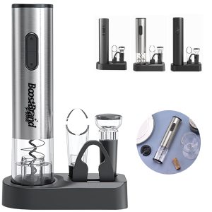 Electric Wine Opener Gift Set with Aerator & Stopper