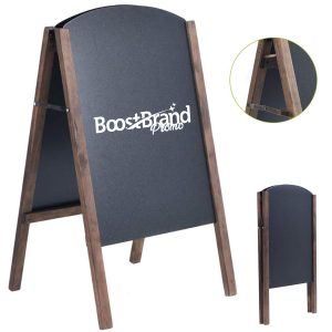 Wood A-Frame Restaurant Menu Chalkboard Sign for Displays