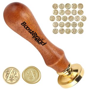 Personalized Wax Seal Stamp with Elegant Wood Handle