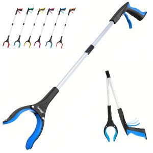 Foldable Trash Reacher Grabber Tool w/ Rotating Magnetic Jaw