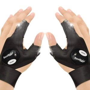 LED Flashlight Gloves for Fishing Repair Night Illumination