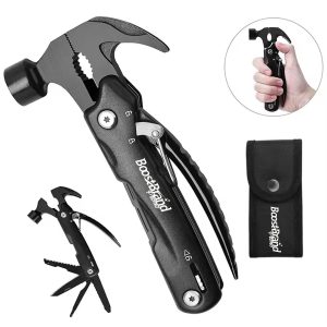 12 in 1 Multi-tool Claw Hammer w/ Pliers Safety Lock & Pouch