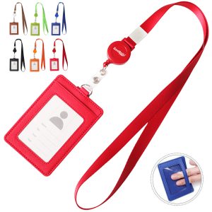Customizable Retractable ID Badge Reel Holder with Lanyard
