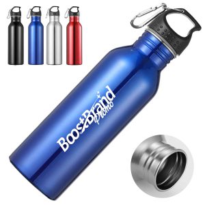 25oz. Custom Sports Water Bottle Cup with Carabiner Clip