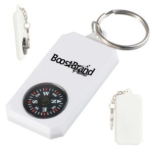 Custom Compass Keychain for Outdoor & Travel Use
