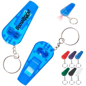 Custom LED Whistle Keychain for Safety & Sports