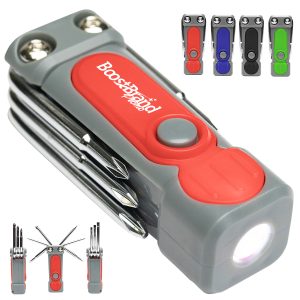 Custom LED Flashlight Multi Tool with Screwdriver Set