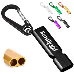 Emergency Safety High-Decibel Whistle w/ Carabiner Clip