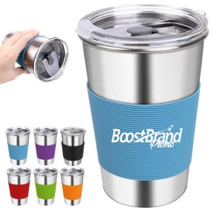 16oz. Stainless Steel Tumbler Water Cup with Silicone Sleeve