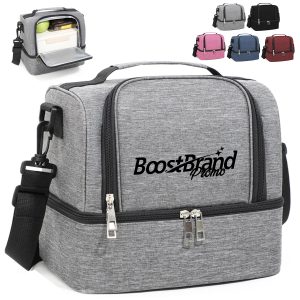 20L Insulated Dual Compartment Lunch Bag with Shoulder Strap