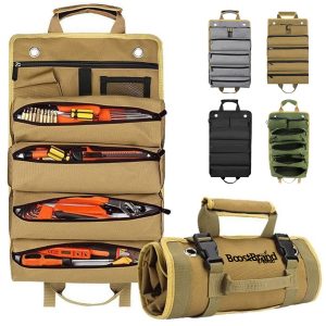 Roll-Up Tool Organizer Bag with Multiple Pockets