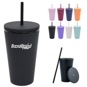 16oz. Reusable Tumbler Water Bottle with Straw and Lid