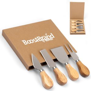 Bamboo Cheese Knife Set in Gift Box
