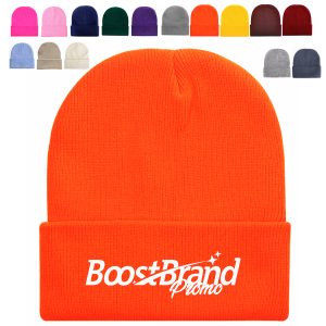 Custom Pom-Pom Knit Beanie Hat