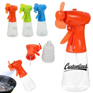 Handheld Misting Spray Fan Bottle with Manual Trigger