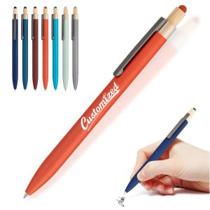 Eco Bamboo Stylus Ballpoint Pen with Click Action