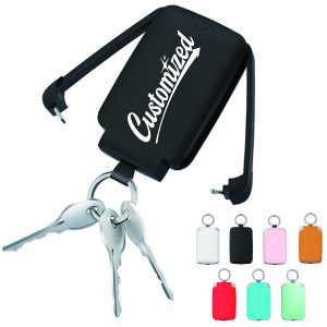 Mini Keychain Power Bank with LED Flashlight