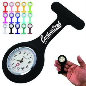Silicone Nurse Fob Watch with Safety Pin Clip