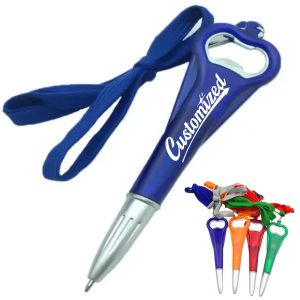 3-in-1 Bottle Opener Pen with Lanyard