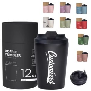 8/12Oz. Double Wall Coffee Tumbler with Eco Tube